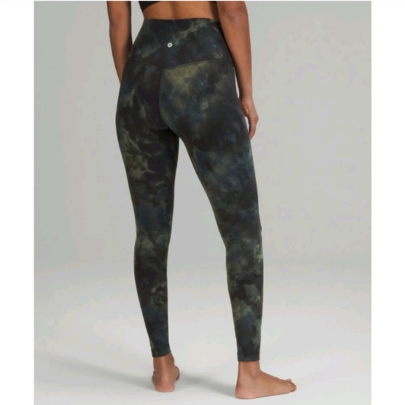 Lululemon Align High-Rise Pant 28" Diamond Dye Graphite Grey Bronze Green Sz 20 - Picture 1 of 9